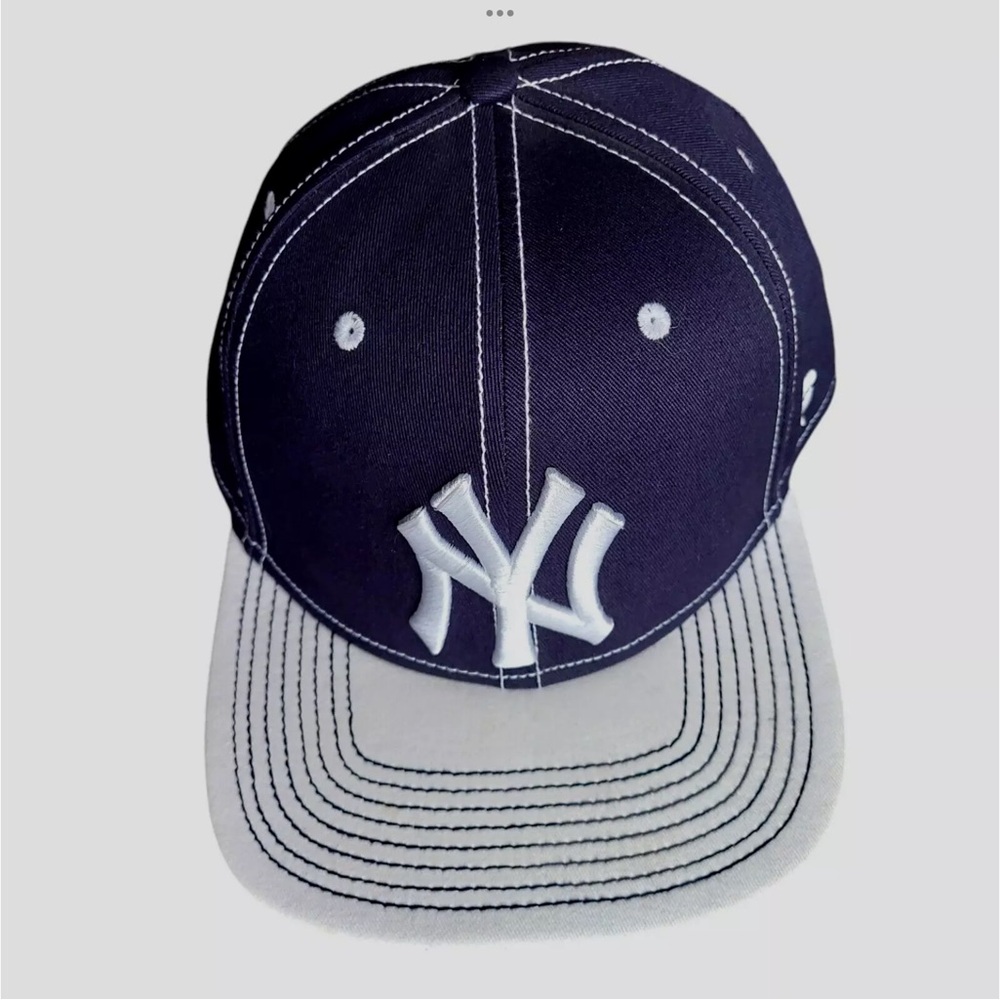 New York Yankees Hat Blue NY Logo Cap Fanatics Pinstripe Stitch